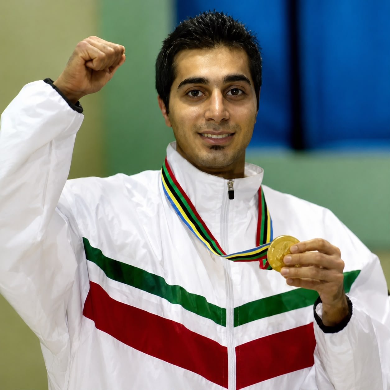 Mah Ghasemi in a martial arts training hall